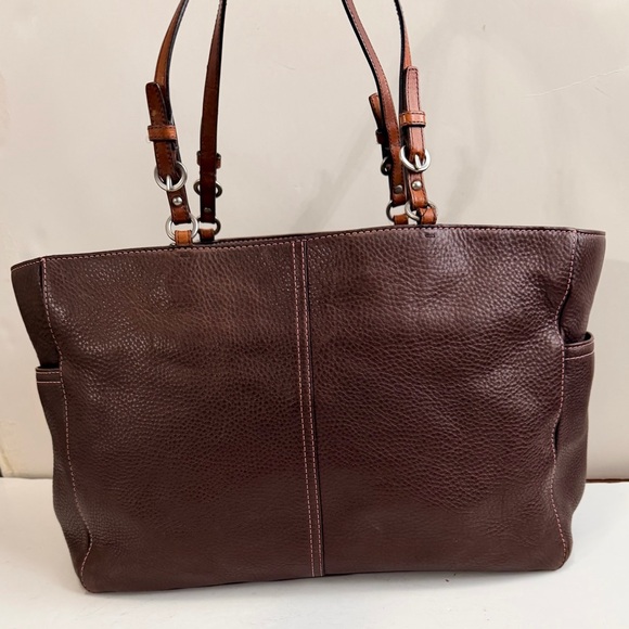 🐝 Coach X-Large Chelsea Brown Pebbled Leather Tote - G063-F10026 - Picture 2 of 16